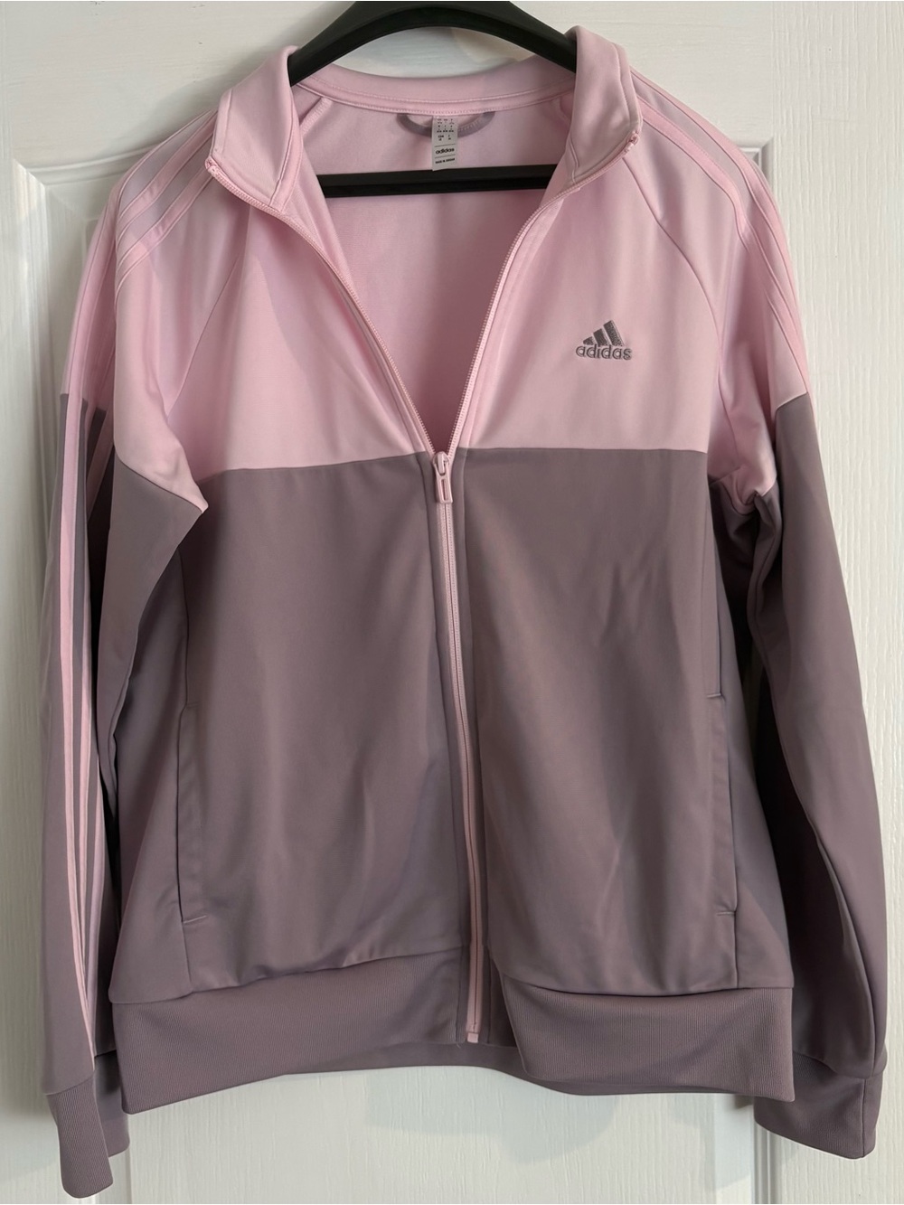 adidas Women’s Pink and Mauve Colorblock Bomber Jacket